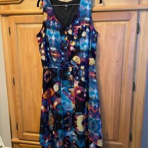 Mossimo Supply Co. Vibrant Multicolor High Low Dress